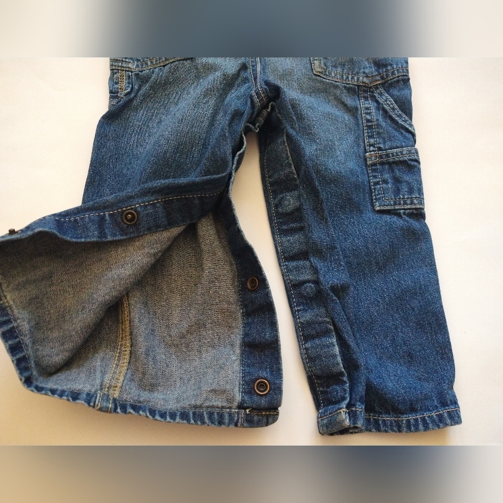 Lot of 2 Branded Boys Blue Jeans Bootcut & Oshkosh B’gosh 18 - 24 Months Cotton - Picture 11 of 16